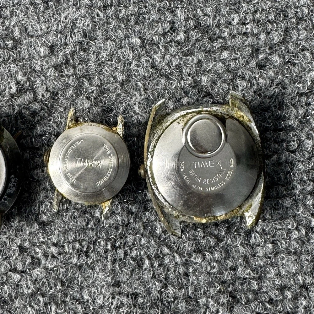 Vintage Timex Watch Lot of 4 Parts Repair Electric Mechanical Marlin Dynabeat